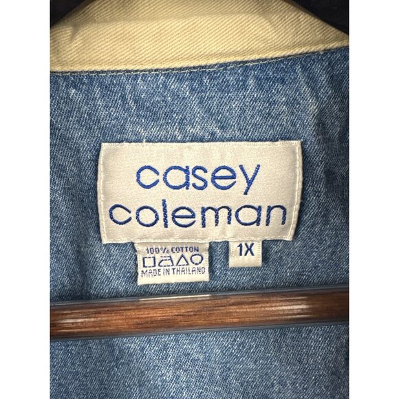 Women’s Vintage Casey Coleman 1X Jean Jacket with Doggy Embroidery - Picture 6 of 6